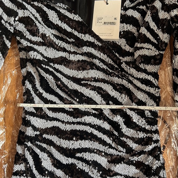 Bardot SEQUIN ZEBRA DRESS IN ZEBRA - Picture 4 of 5
